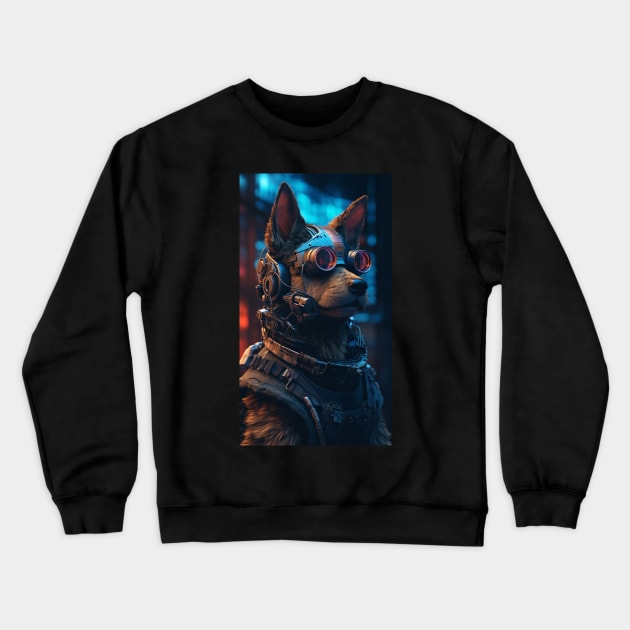 The Cyborg Dog Crewneck Sweatshirt by AviToys